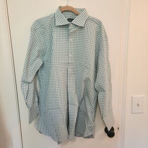 Tom Ford Classic Green Checkered Men's Shirt